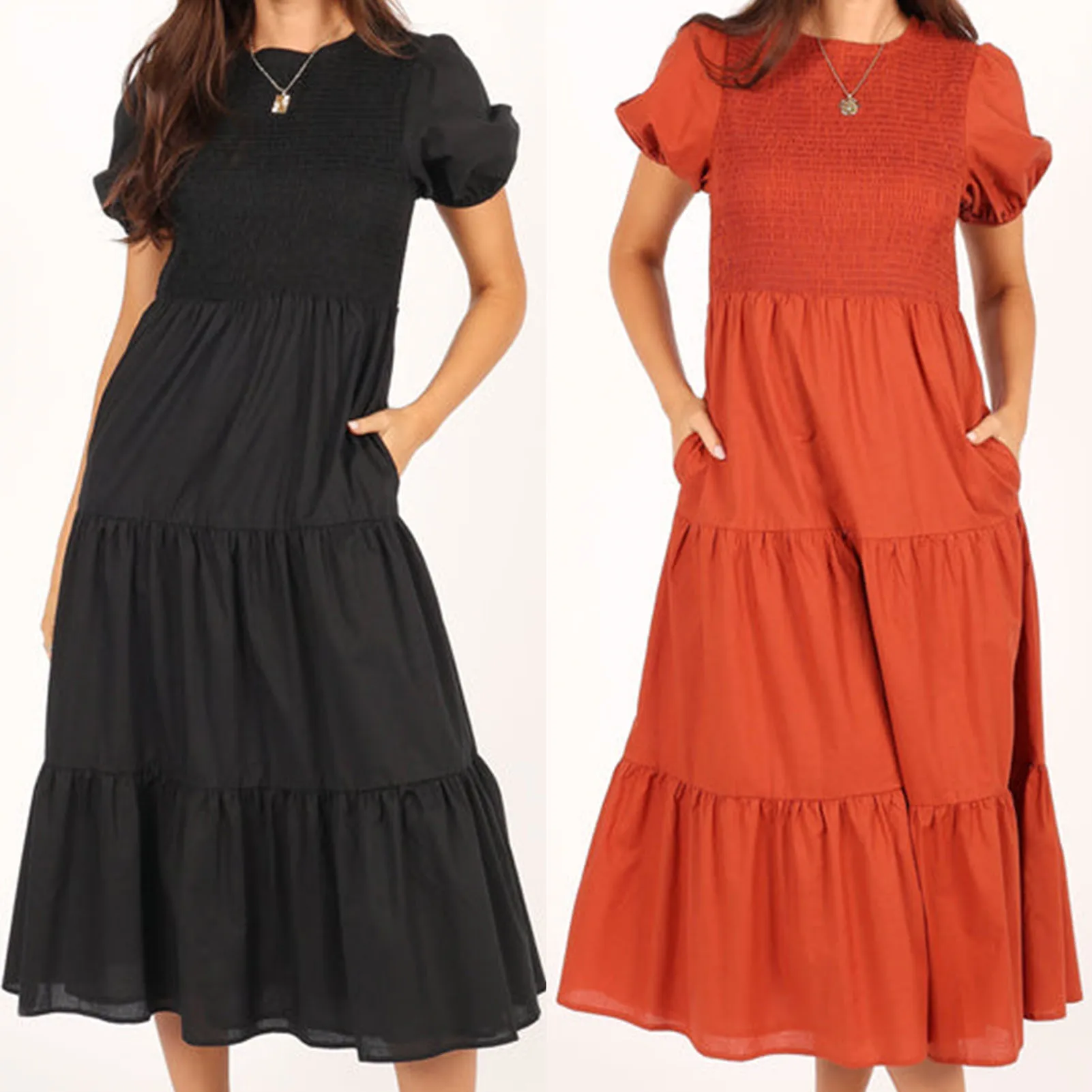 

Elegant Bodycon Sexy Chiffon Women's Dress For Women 2022 Summer Short Sleeve Boho Midi Dresses Woman Robe Femme Ladies Outfit