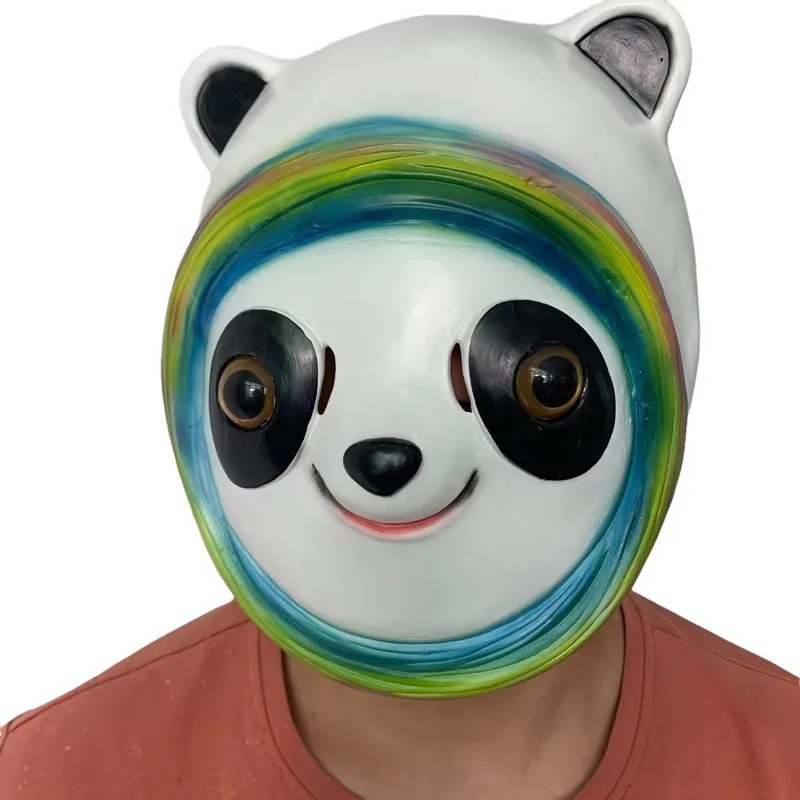 Маска животного панда Лошадь Единорог Роскошная Новинка Хэллоуин искусственное