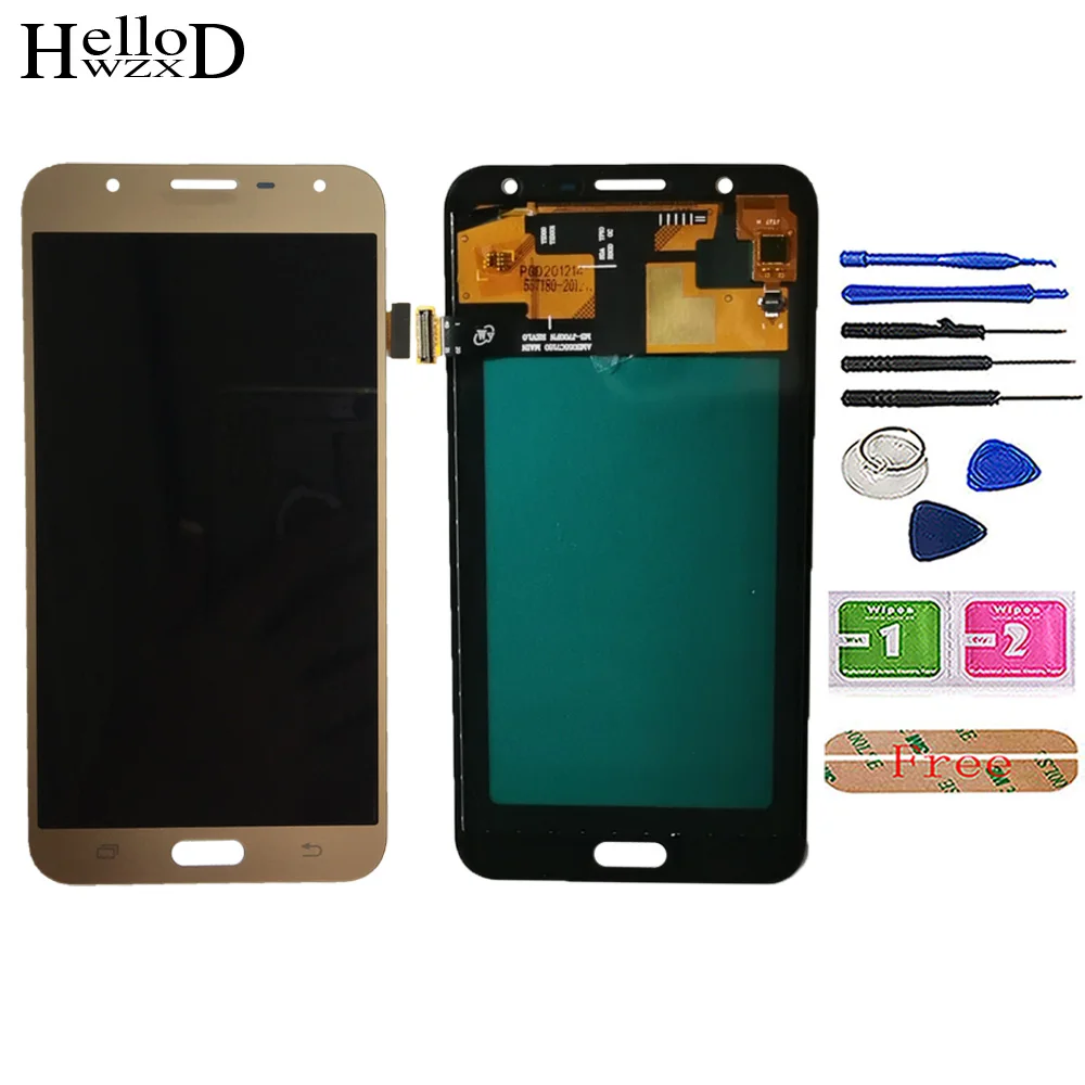

TFT Mobile LCD Display For Samsung Galaxy J7 2015 J700 SM-J700F J700H/D J700M LCD Display Digitizer Touch Screen Assembly Tools