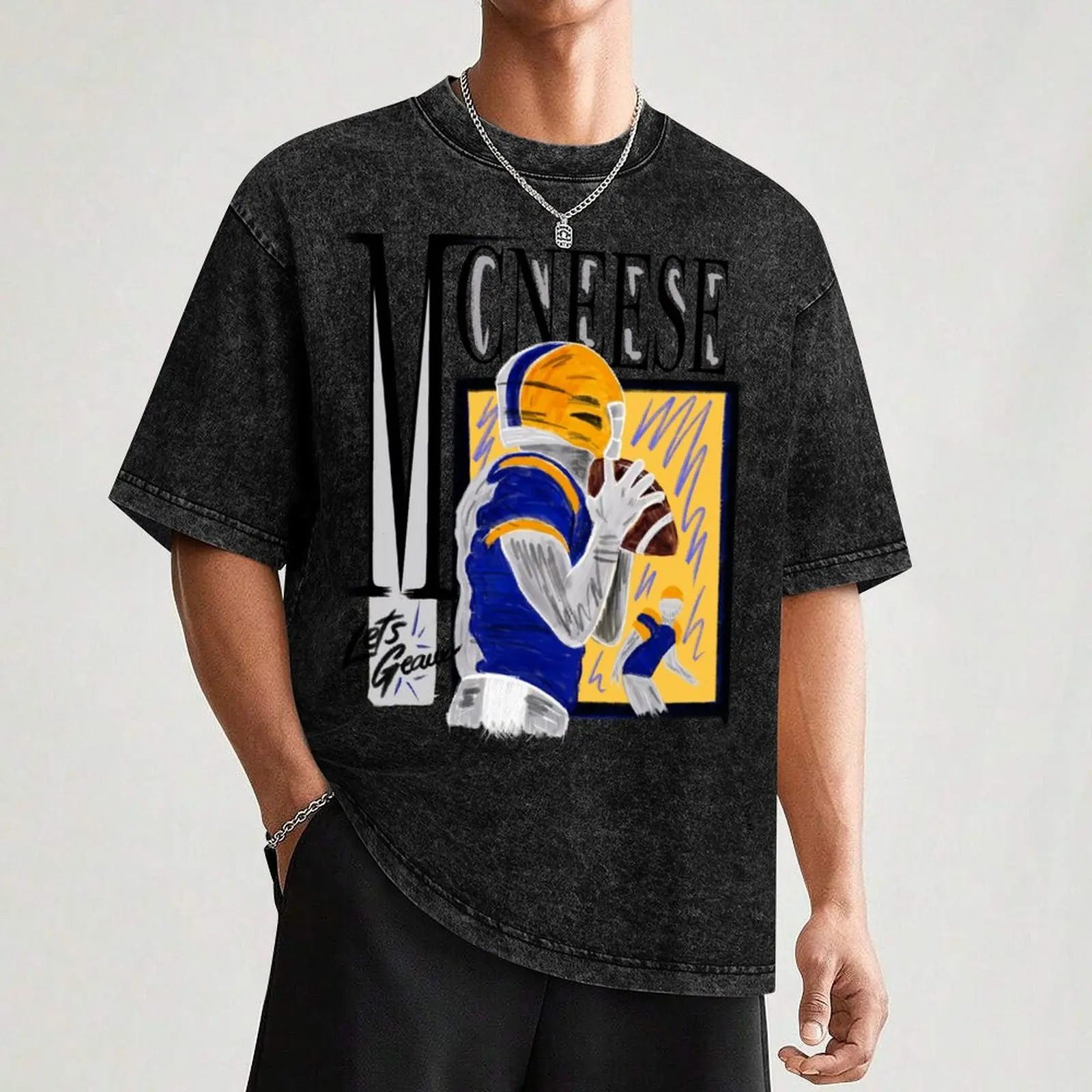 Футбольная футболка McNeese State University большого размера одежда больших размеров для