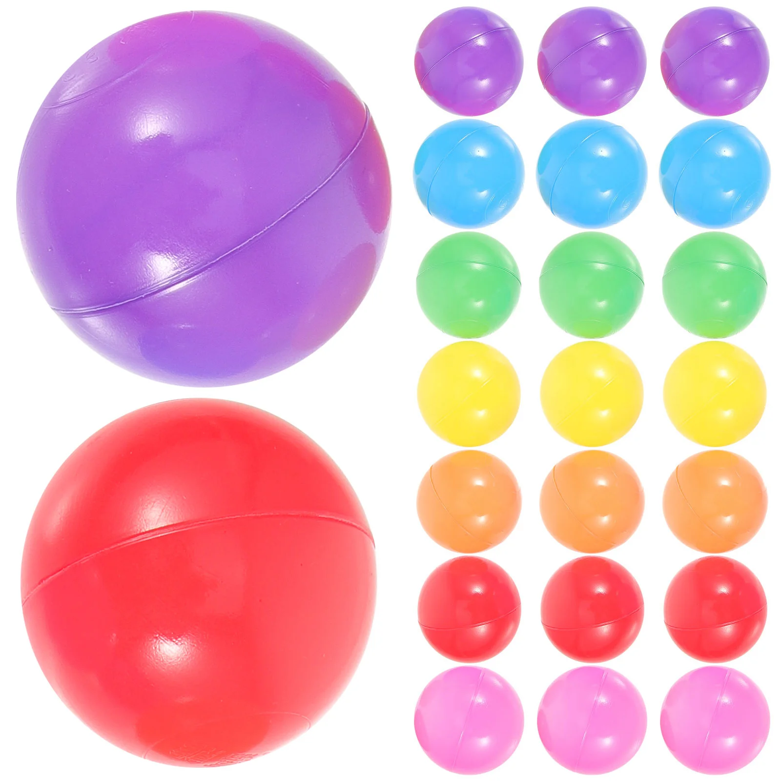 

50pcs Ball Pit Balls Plastic Colored Ocean Balls Pool Ball Toy Kids Bath Toy