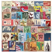 103050pcs retro travel stamp stickers nostalgic postmark hand account diary diy material decoration wholesale