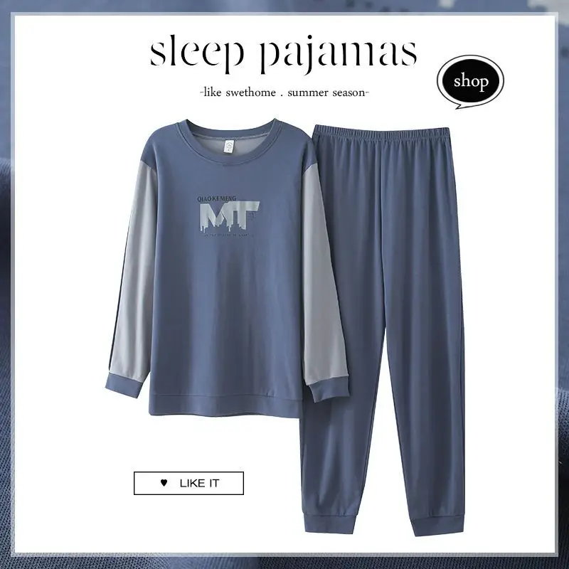 WHYY Winter Long Sleeve Thick Warm CottonPajama Sets For Men 2022 Cute Cartoon Sleepwear Suit Pyjamas Set