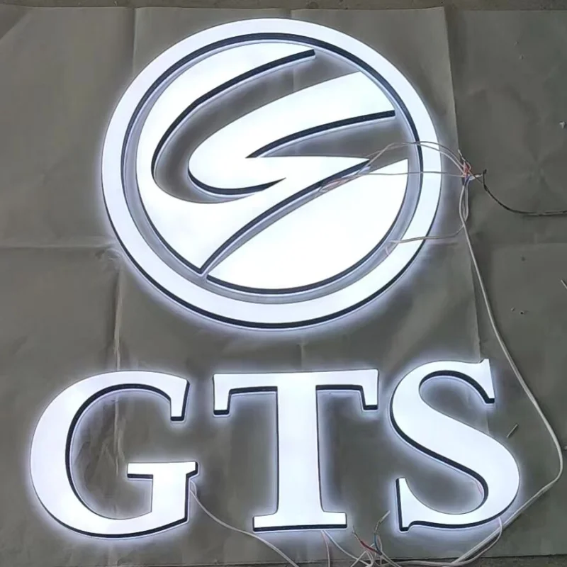 Custom double sided LED lighted sign letters, acrylic led letters advertising store hotel restaurant coffee shop name signs