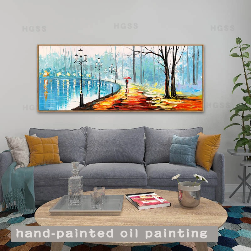 

100% Hand Painted Unframed Wall Home Decoration painting Knife Painting landscape pictures The sitting room adornment picture