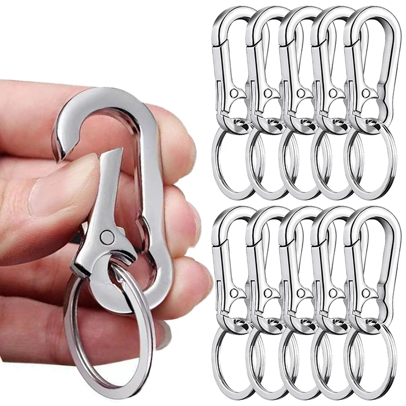 

1/5pcs Gourd Buckle Keychains Climbing Hook Stainless Steel Car Strong Carabiner Shape Keychain Accessories Metal Key Chain Ring