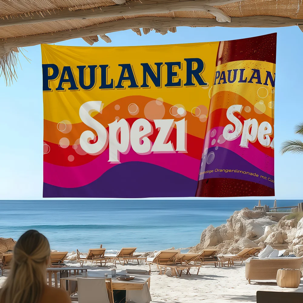 Фото Модный флаг P-Paulaner S-Spezi на заказ, декор для кемпинга и сада, вечерние фоны, настенное искусство, семейные подарки №2
