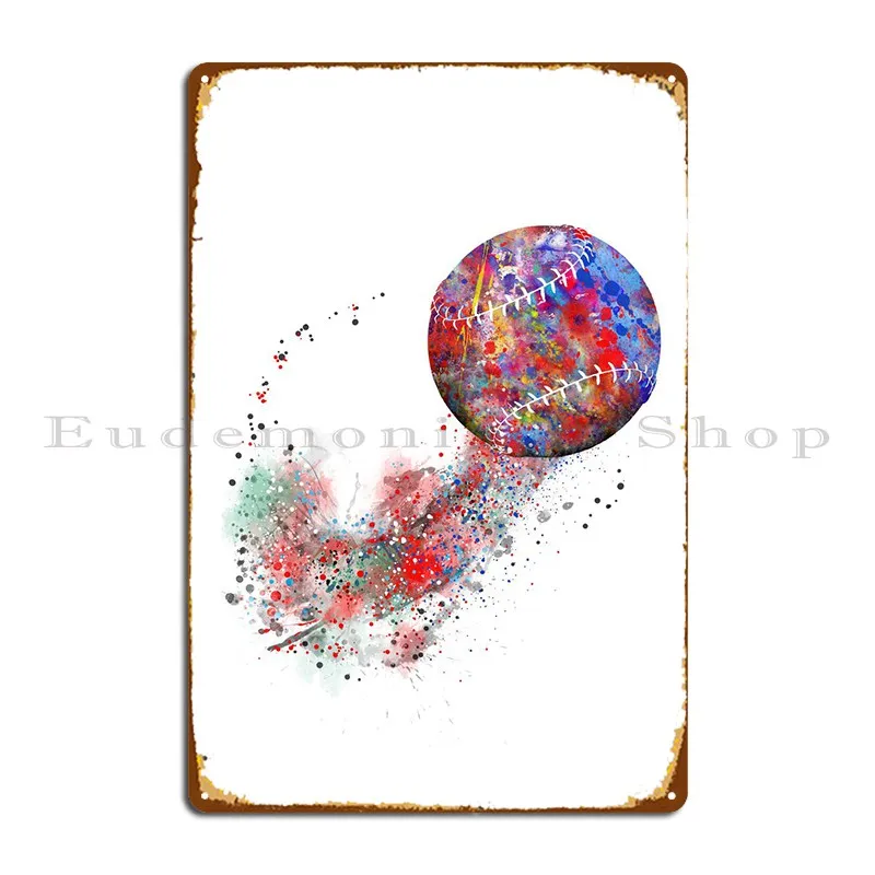 

Baseball Ball Metal Plaque Poster Decoration Club Wall Decor Create Club Tin Sign Poster