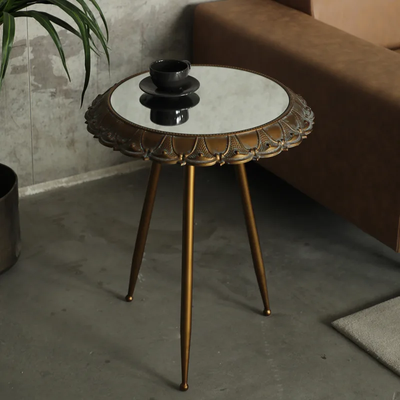 

Диванный столик для гостиной, центральные столы, ретро-столик, круглые стеклянные боковые столы, скандинавский маленький чайный столик, домашняя мебель, дизайн