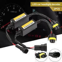 auto parts 2pcs h8h11 led headlight decoder adapter canbus anti flicker harness bulbs resistor decoder warning error canceller