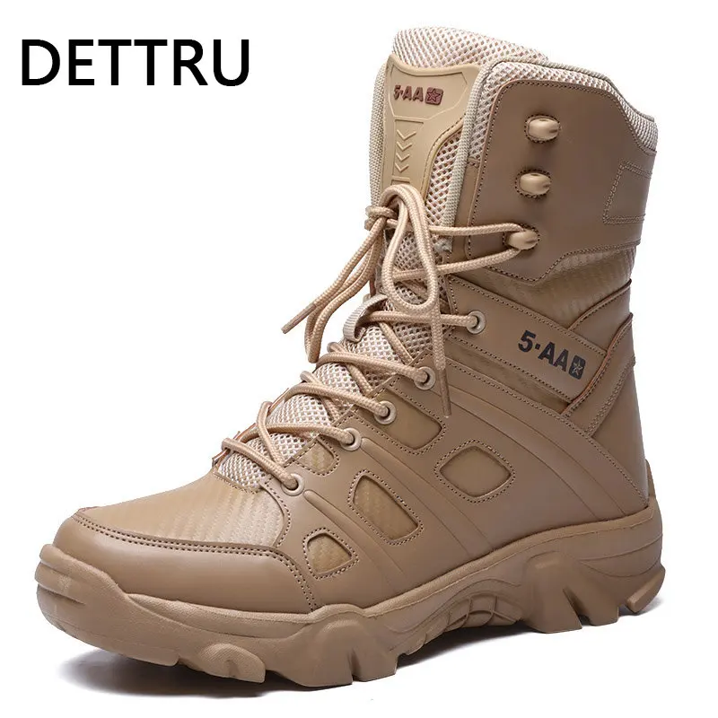 

Military Tactical Mens Boots Special Force Leather Waterproof Desert Combat Ankle Boot Army Work Men's Shoes Zapatillas Hombre