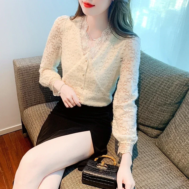 Модная женская рубашка с v-образным вырезом и длинным рукавом бархатная