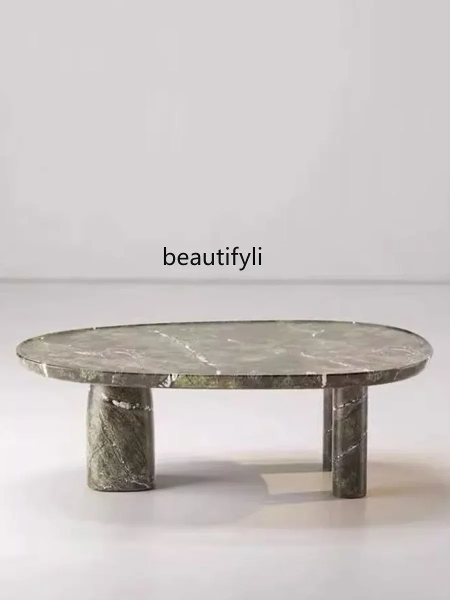 w stylu nordyckim журнальный столик из натурального мрамора гостиная бытовая маленькая