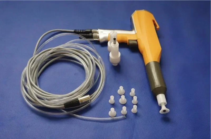 Электростатический ручной пистолет для порошкового покрытия сборки