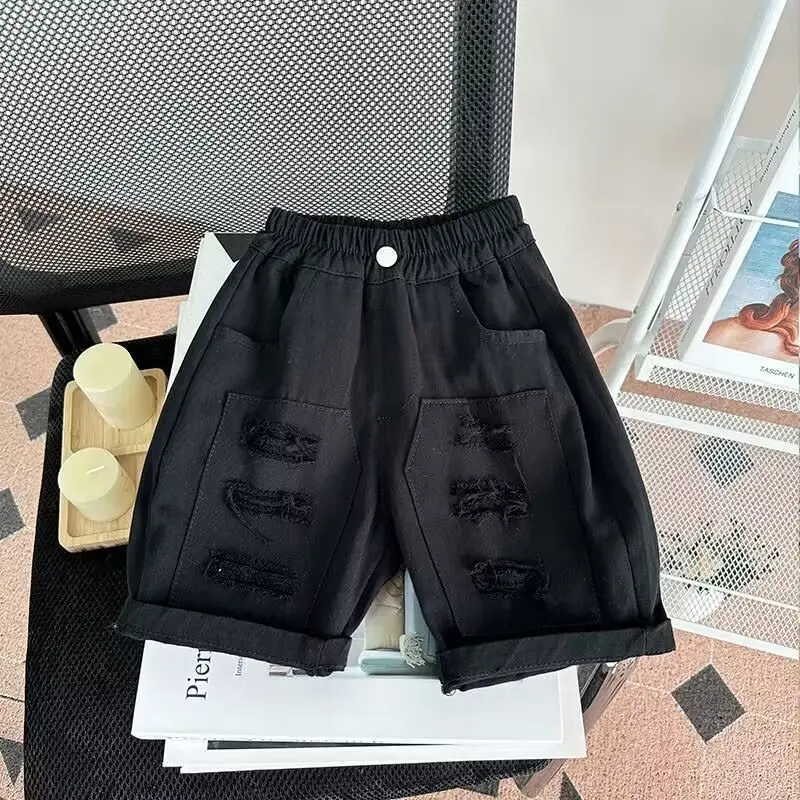 Джинсовые шорты для мальчиков штаны новая детская одежда детские летние