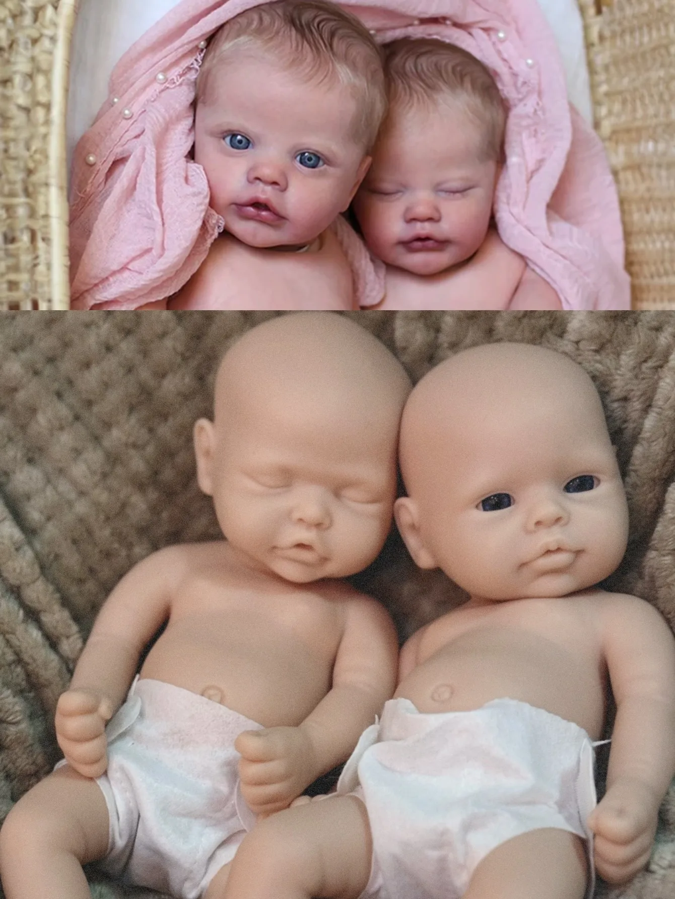 13-дюймовая силиконовая кукла Asleep &amp Awake Primrose для всего тела неокрашенная Reborn Girl Baby