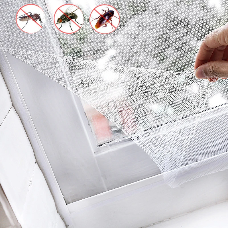 

Summer Insect Mosquito Nets Window Screen Mesh Custom Size Tulle Invisible White Fiberglass Summer Against Mosquitoes and Flies