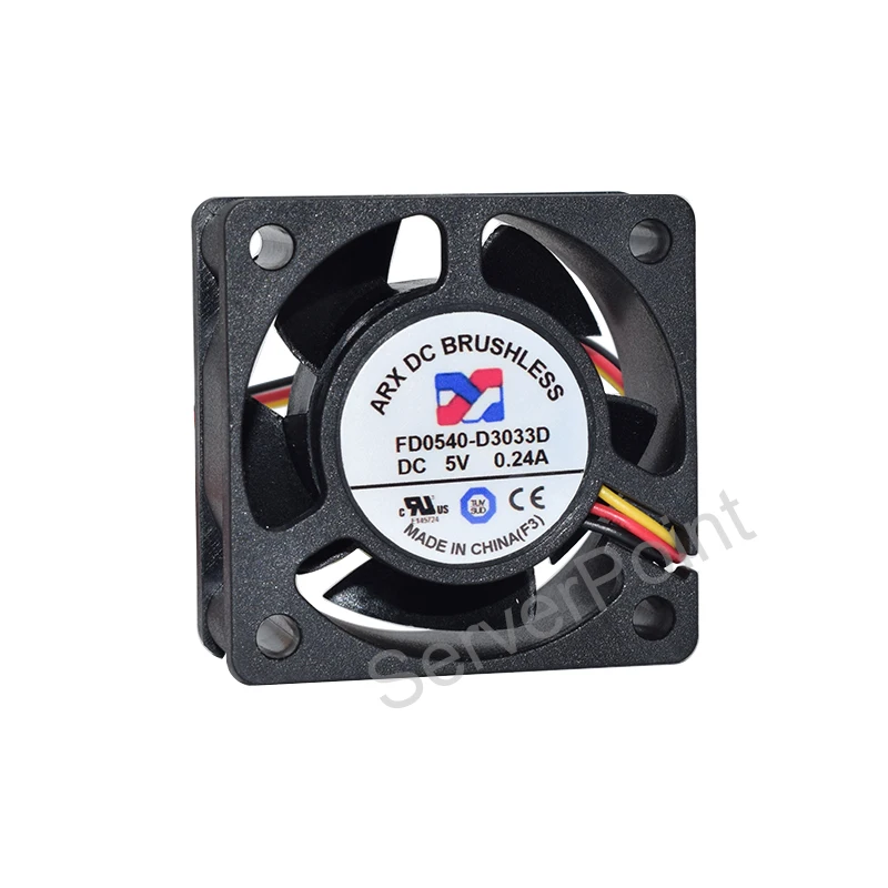 Новый 3-контактный охлаждающий вентилятор для ARX FD0540-D3033D DC5V 0.24A