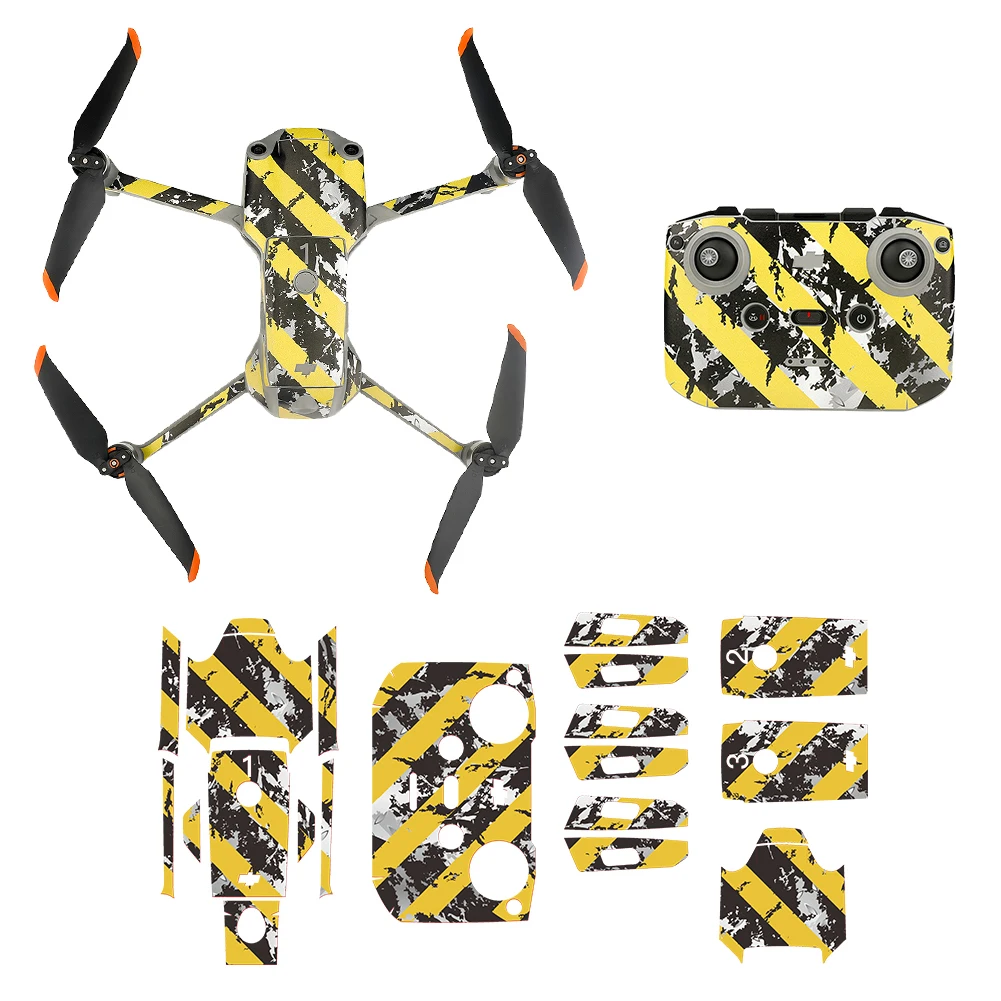 

Outdoor Easy Install Body Decor Ultra Thin PVC Sticker Set Decal Anti Scratch Protective Skin Long Lasting For DJI Mavic Air 2S