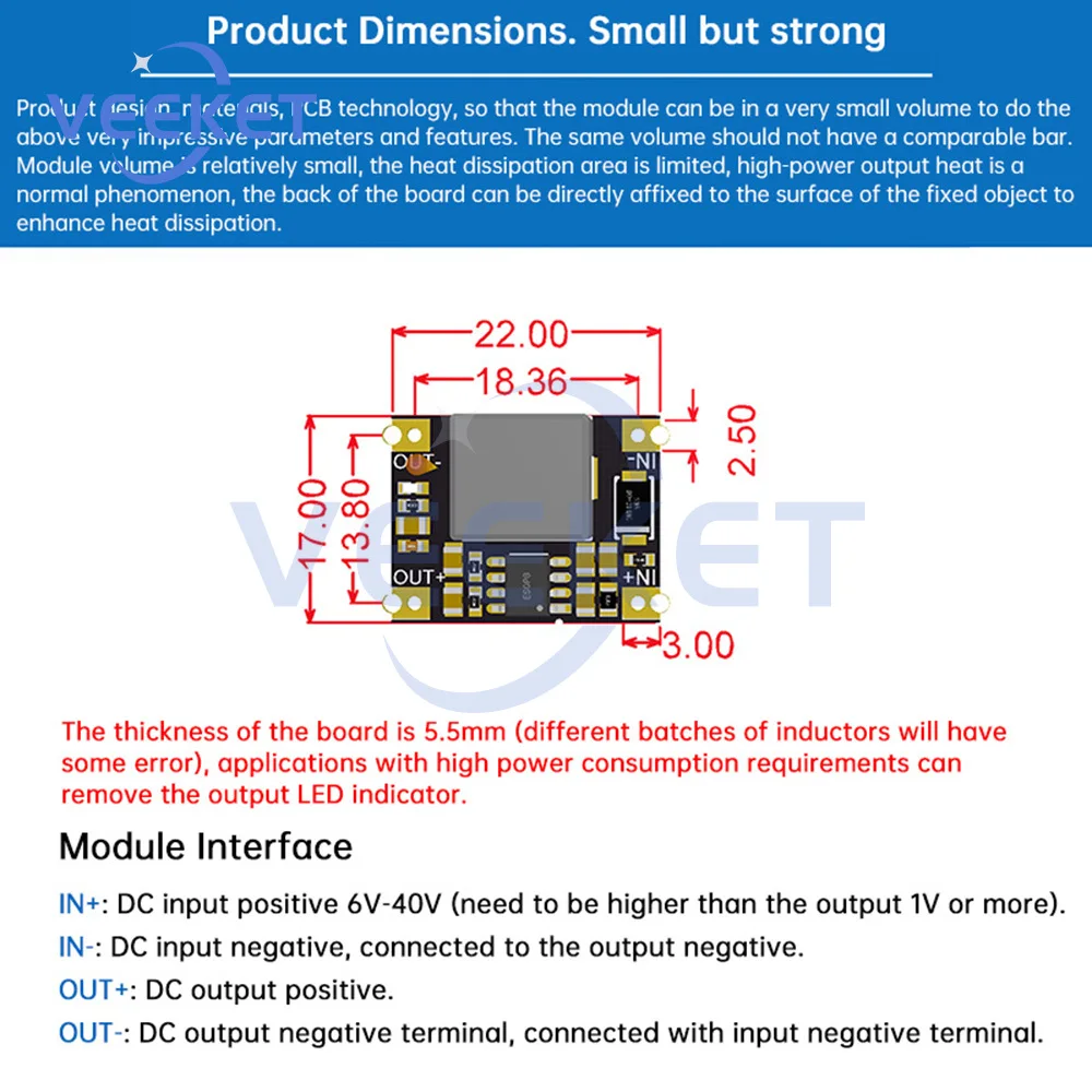 DC-DC Step Down модуль питания Buck DC 5 V-36V вход до 3 V 5V 12V Выход 3A 8W Конвертер плата высокой