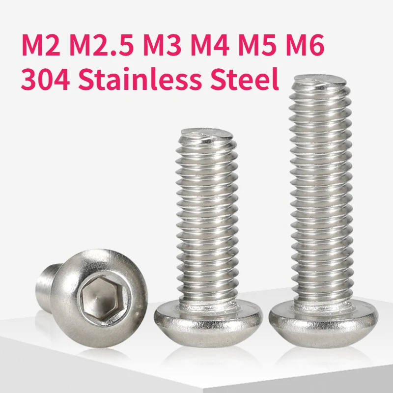 

Винты с шестигранной головкой из нержавеющей стали 304 M2 M2.5 M3 M4 M5 M6