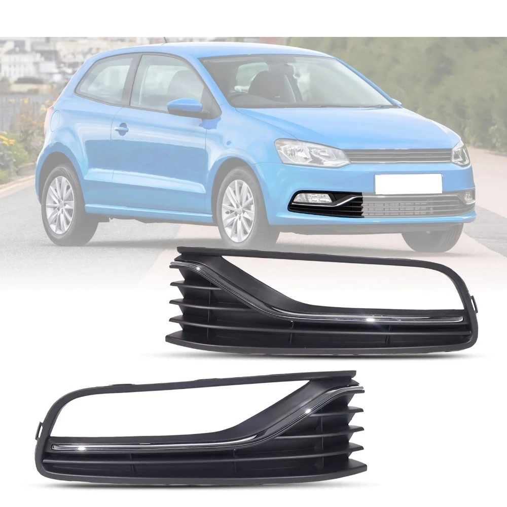 Фото Решетка противотуманной фары переднего бампера для VW POLO 6R с противотуманками 2014 2015 2016 2017 6C0854661B 6C0854662B №1