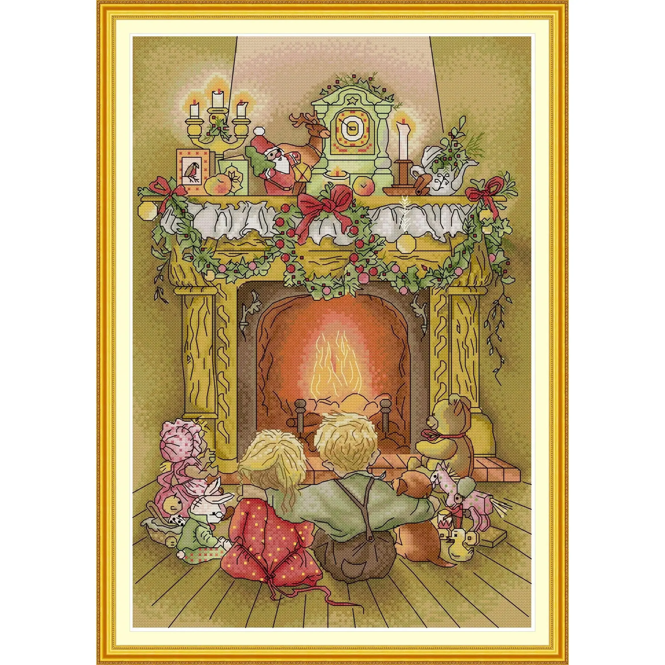 Joy Sunday News Набор для вышивки крестом Printedd легкий узор с нитками Aida и DMC вышивания из