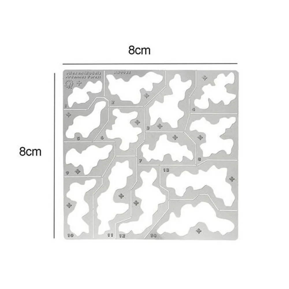 

Stainless Steel Hollow Forest Camouflage Stenciling Template Spray Craft Tool 1/35 1/100 Model Parts