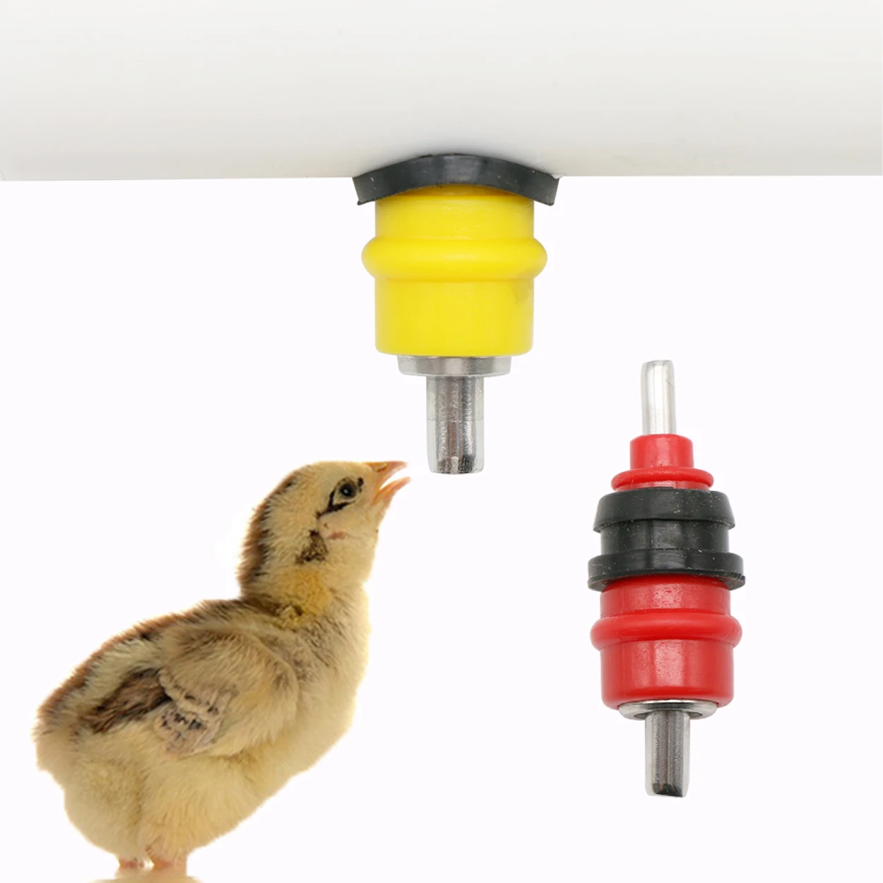 

10 pcs Quail Pigeon Bird Water Feeder Chicken Waterer Nipple Drinkers Automatic Water Dispenser Poultry Farming Equipment