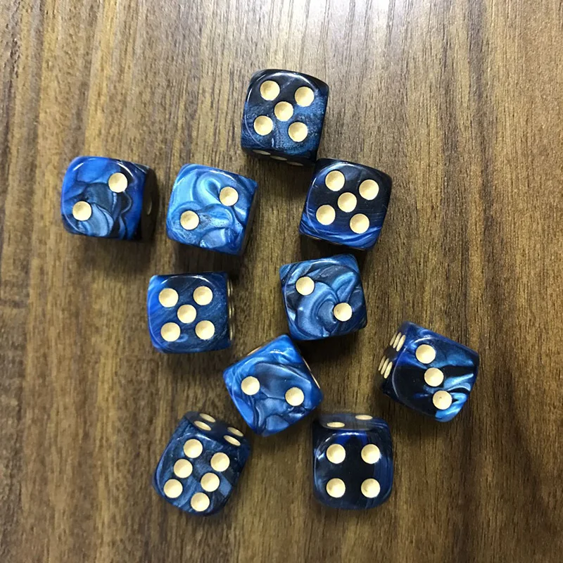 5pcs/set Two-color Dice Puzzle Game 15 Kinds Colorful Point Send Children Funny 16mm |