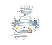 

Код магазина: 291047 для крышки бампера (черного цвета) левого нижнего белья