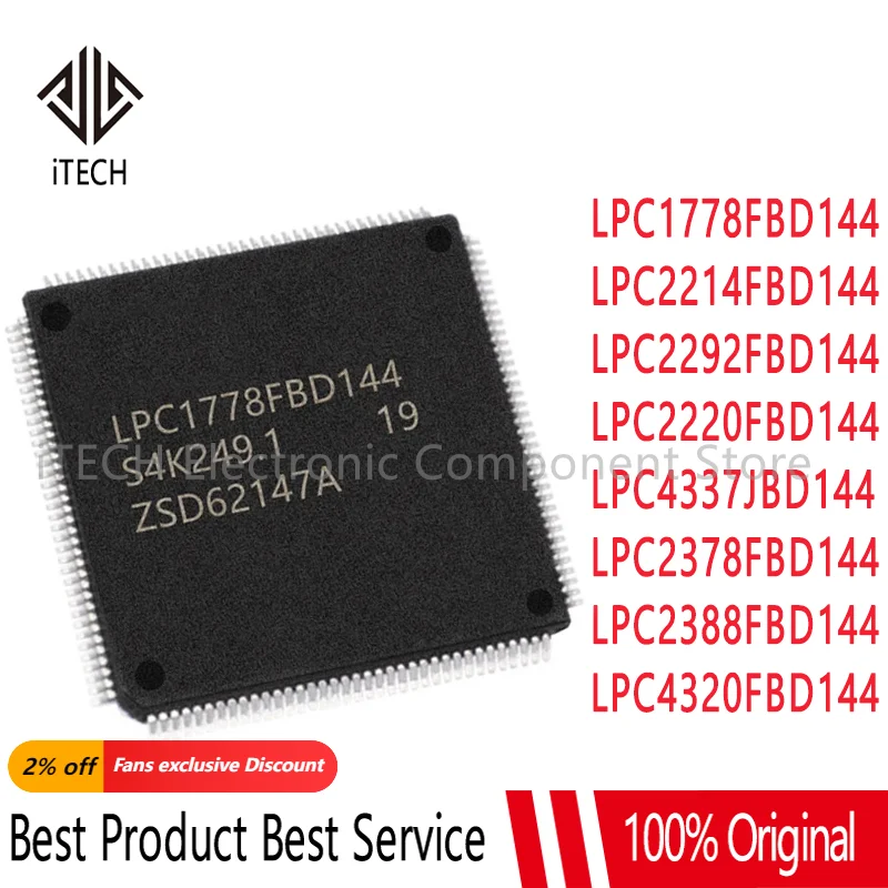 1 шт. чип LPC1778FBD144 LPC2214FBD144 LPC2220FBD144 LPC2292FBD144 LPC2378FBD144 LPC2388FBD144 LPC4320FBD144 LPC4337JBD144 IC MCU 1 шт. чип LPC1778FBD144 LPC2214FBD144 LPC2220FBD144 LPC2292FBD144 LPC2378FBD144 LPC2388FBD144 LPC4320FBD144 LPC4337JBD144 IC MCU