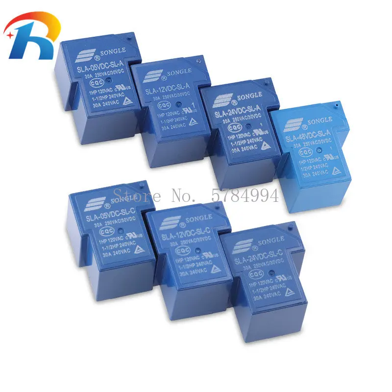 

10PCS new Power Relay SLA SLA-05V 09 12V 24V 48VDC-SL-A -C 4Pin /5Pin /6Pin 30A T90 SLA-05VDC-SL-A SLA-12VDC-SL-A SLA-24VDC-SL-C