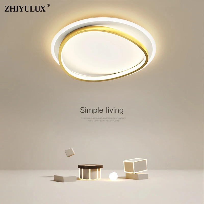 Remote Dimming Round Square New Modern LED Ceiling Lights For Living Dining Study Room Bedroom Aisle Flats Lamps Indoor Lighting