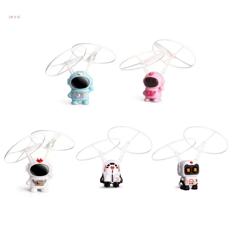 

51BA мини-Дрон для Smart Flyer игрушка с пропеллером мультироторный светящийся Летающий Стрекоза бамбуковый медный Электрический Дрон игрушка дл...