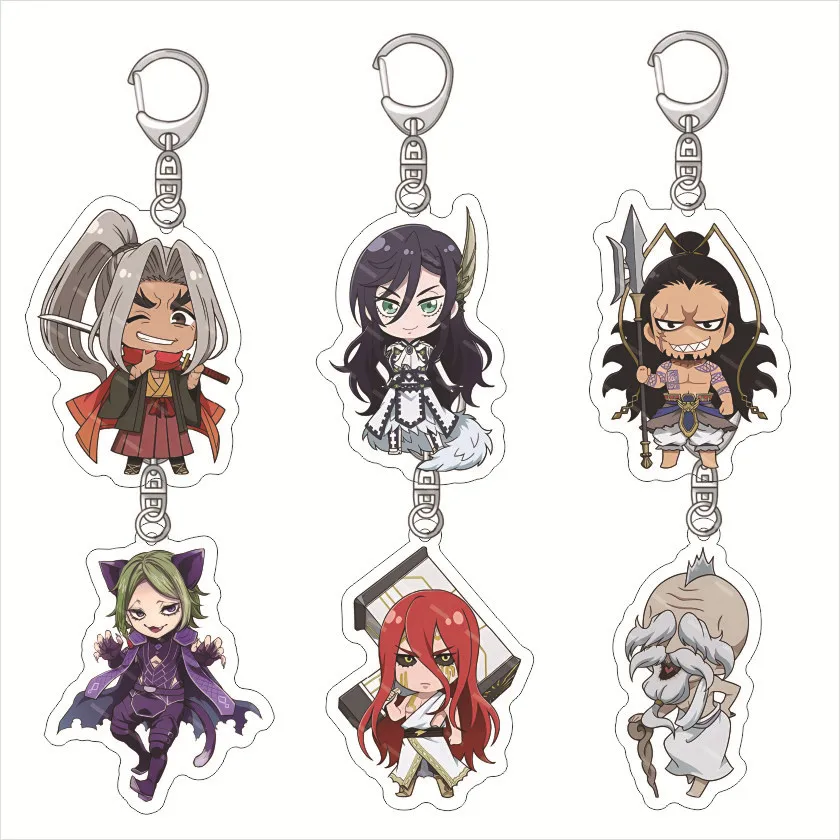 Anime Record of Ragnarok Theme Keychain Figure Acrylic Key Chain Sasaki Kojirou Jack Cartoon Key Ring Holder Wholesale Fans Gift