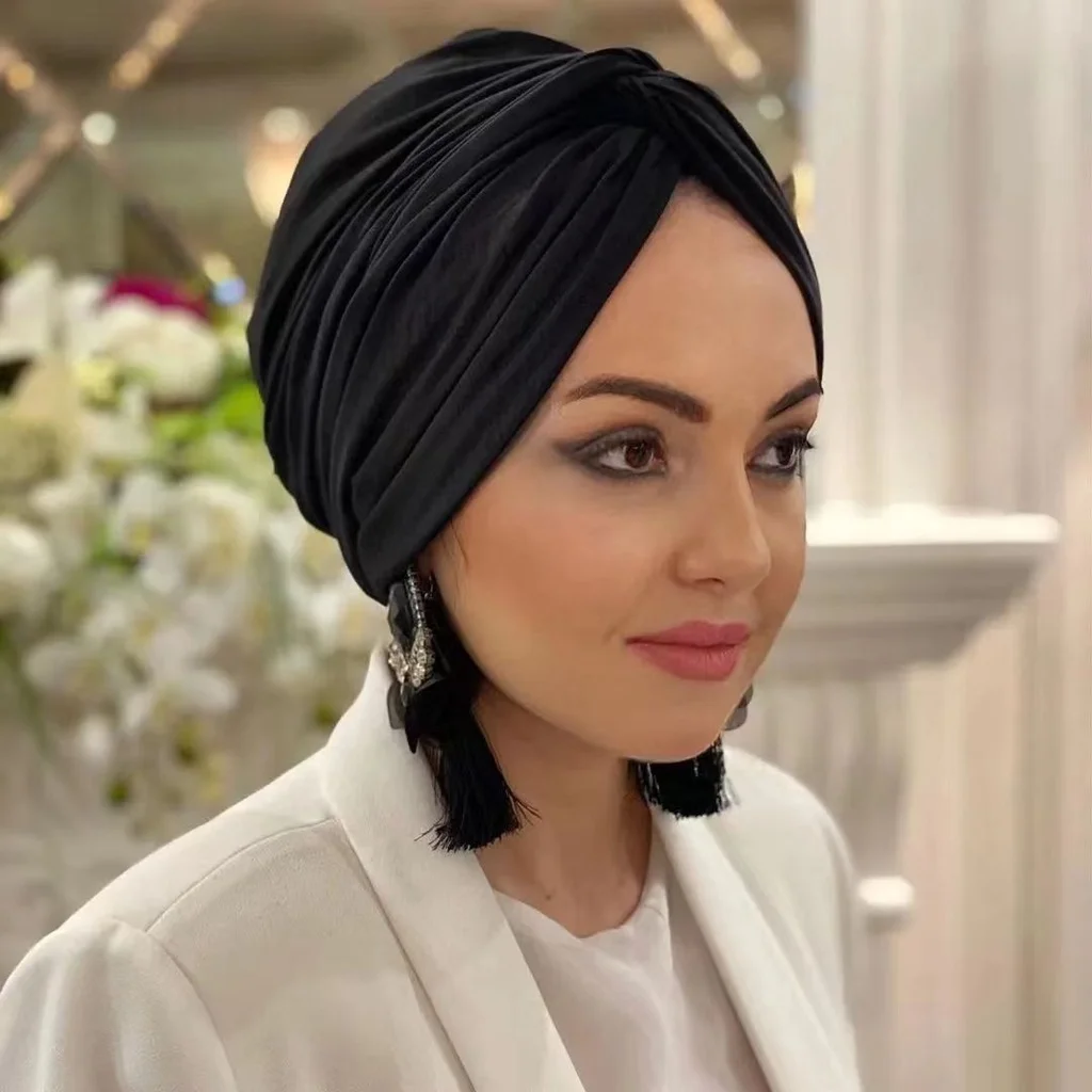 

2022 New Muslim Hijab Scarf Undercap Abaya Headwrap For Woman Islamic Jersey Instant Head Scarves Lady Crinkle Arabic Silk Caps