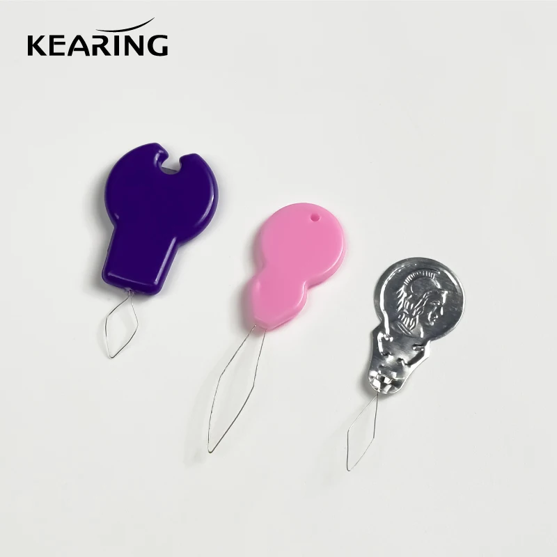 

Kearing Sewing Threader Elderly Guide Needle Threader Thumb Sewing Machine DIY Threading Tool Sewing Thread Punch Stitch