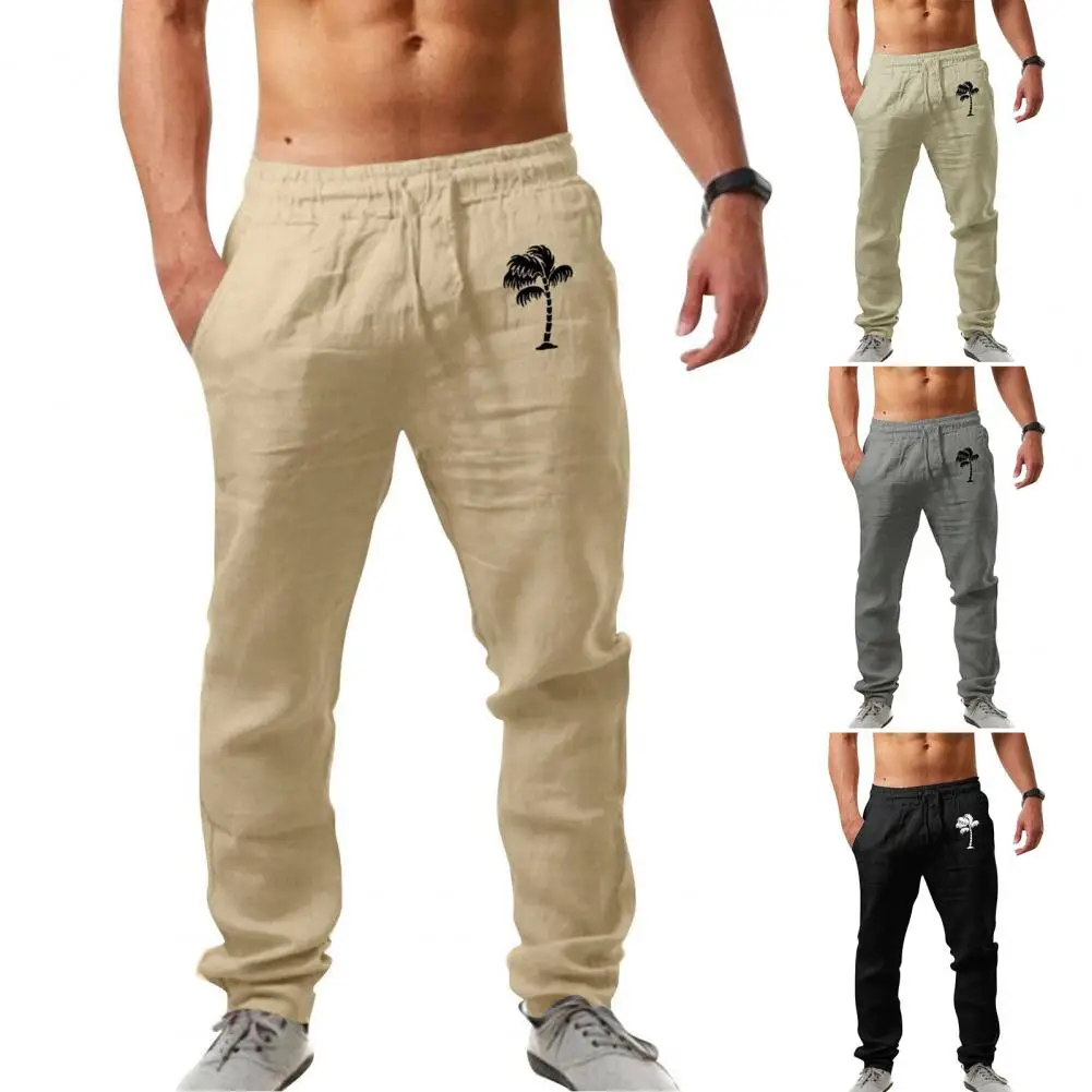 

Casual Sports Pants Printed Super Soft Wide Leg Lace-up Sports Pants Men Pants Men Trousers