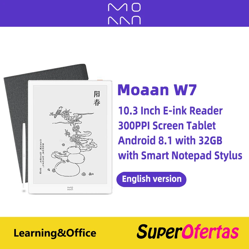 Moaan W7 Электронная книга Электронная книга 10,3-дюймовый E-ink 300PPI ...