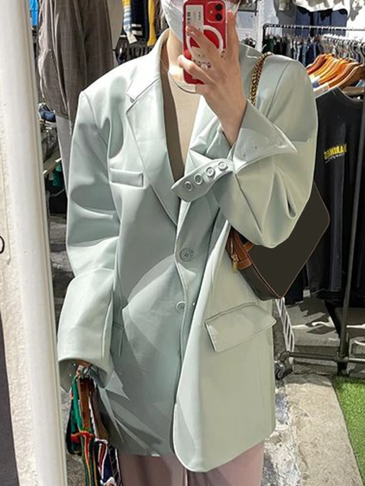 Женский однотонный Блейзер GALCAUR повседневный Тонкий однобортный из