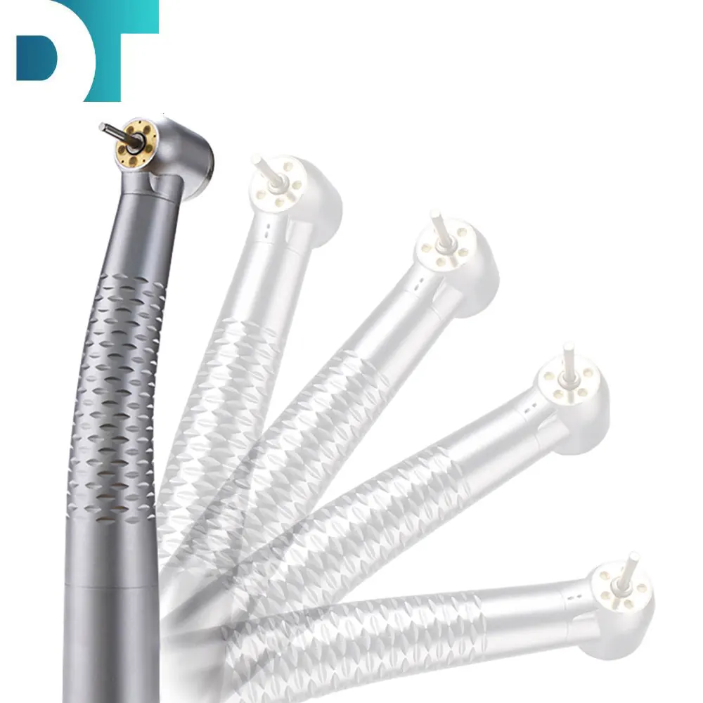 

Dental High Speed 5 LED Handpiece Dentist Tips E-Generator Air Turbine B2 M4 Push Button 5 Water Spray Ceramic Rotor Tools