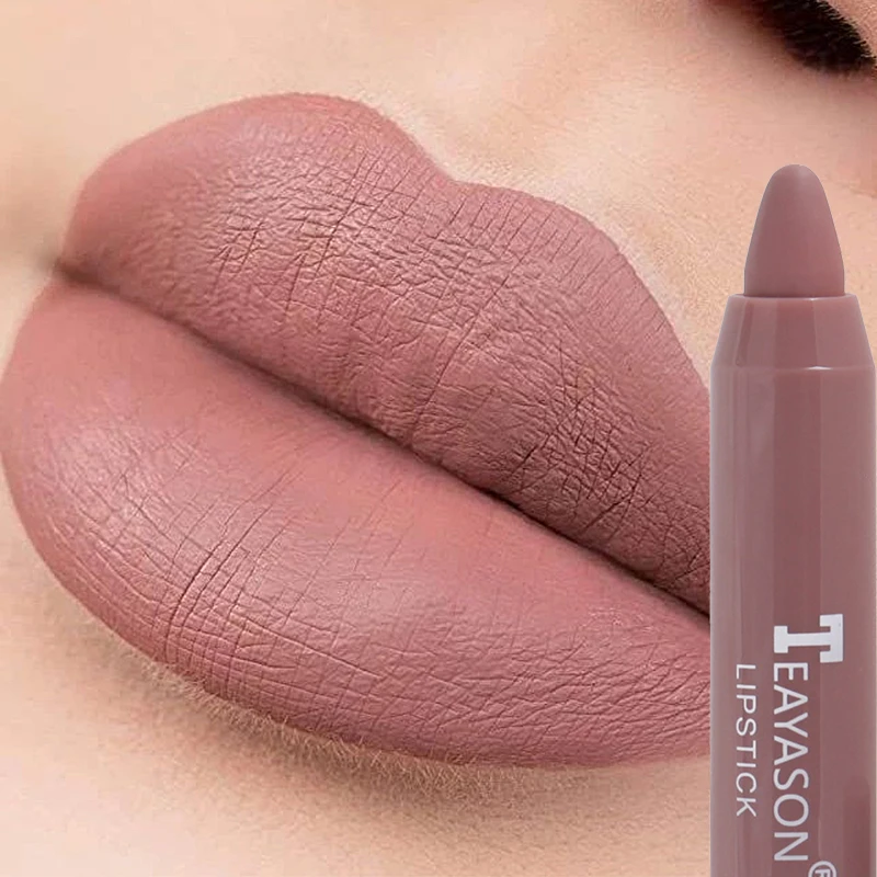 

Nude Velvet Matte Lipstick Long Lasting Waterproof Color Rendering Non-stick Cup Lip Glaze Lips Liner Pencil Woman Cosmetics