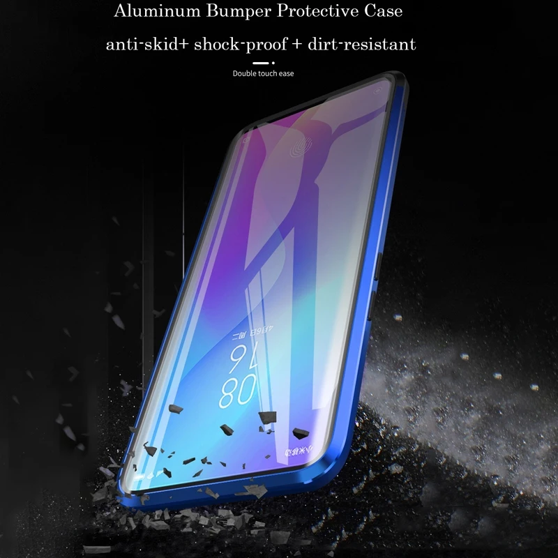 Магнитный чехол из закаленного стекла 360 для Xiaomi Mi 10 11 12 Pro Note Redmi 11s металлические