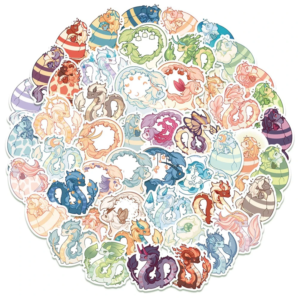 

50PCS Cartoon Cute Dragon Trend Creative Graffiti Sticker Bike Skateboard Car Helmet Laptop Computer Stickers