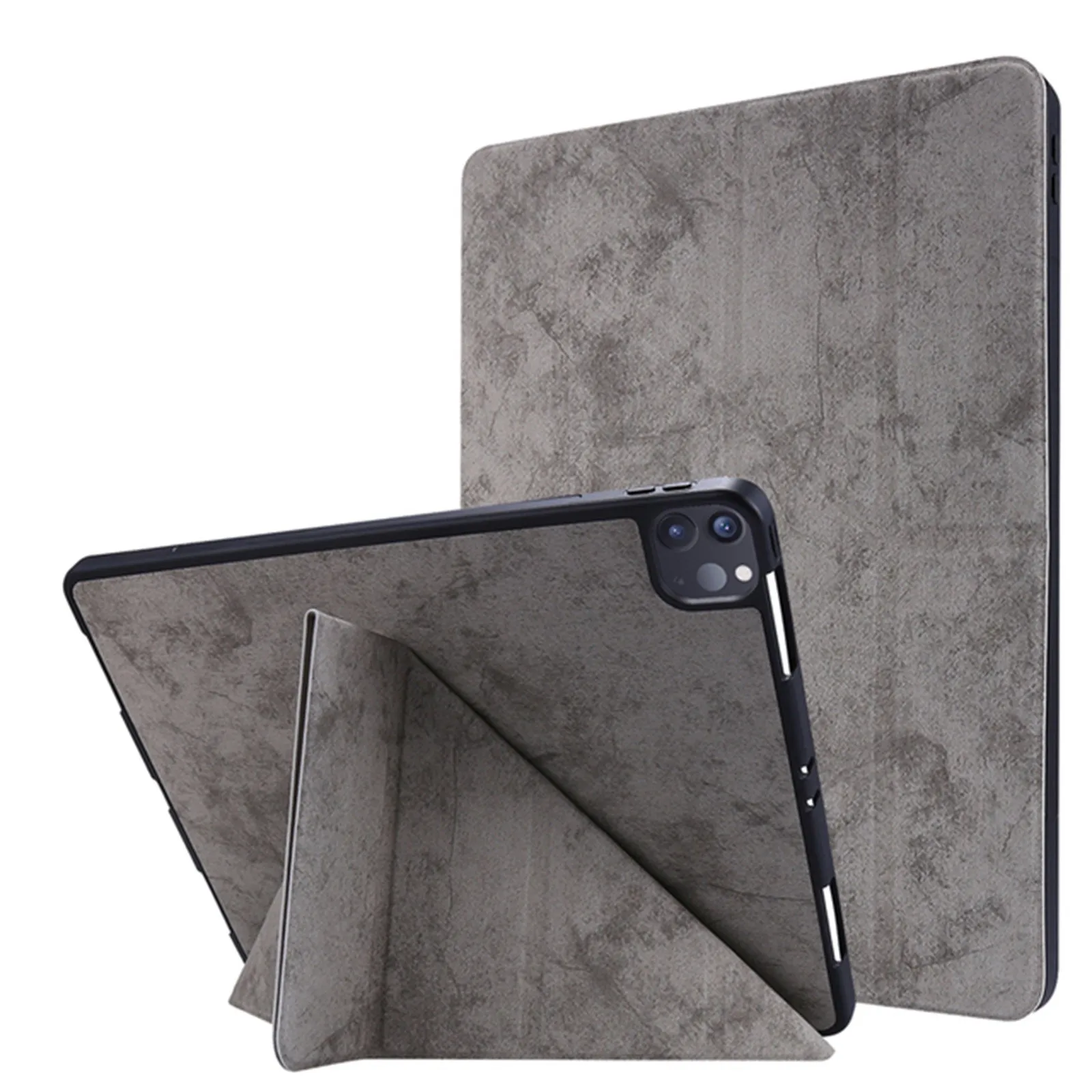 

2022 чехол для планшета IPad Pro 11 2021 Ретро тройного сложения с кронштейном чехол Автоматический Режим сна/пробуждения умный планшет с подставко...