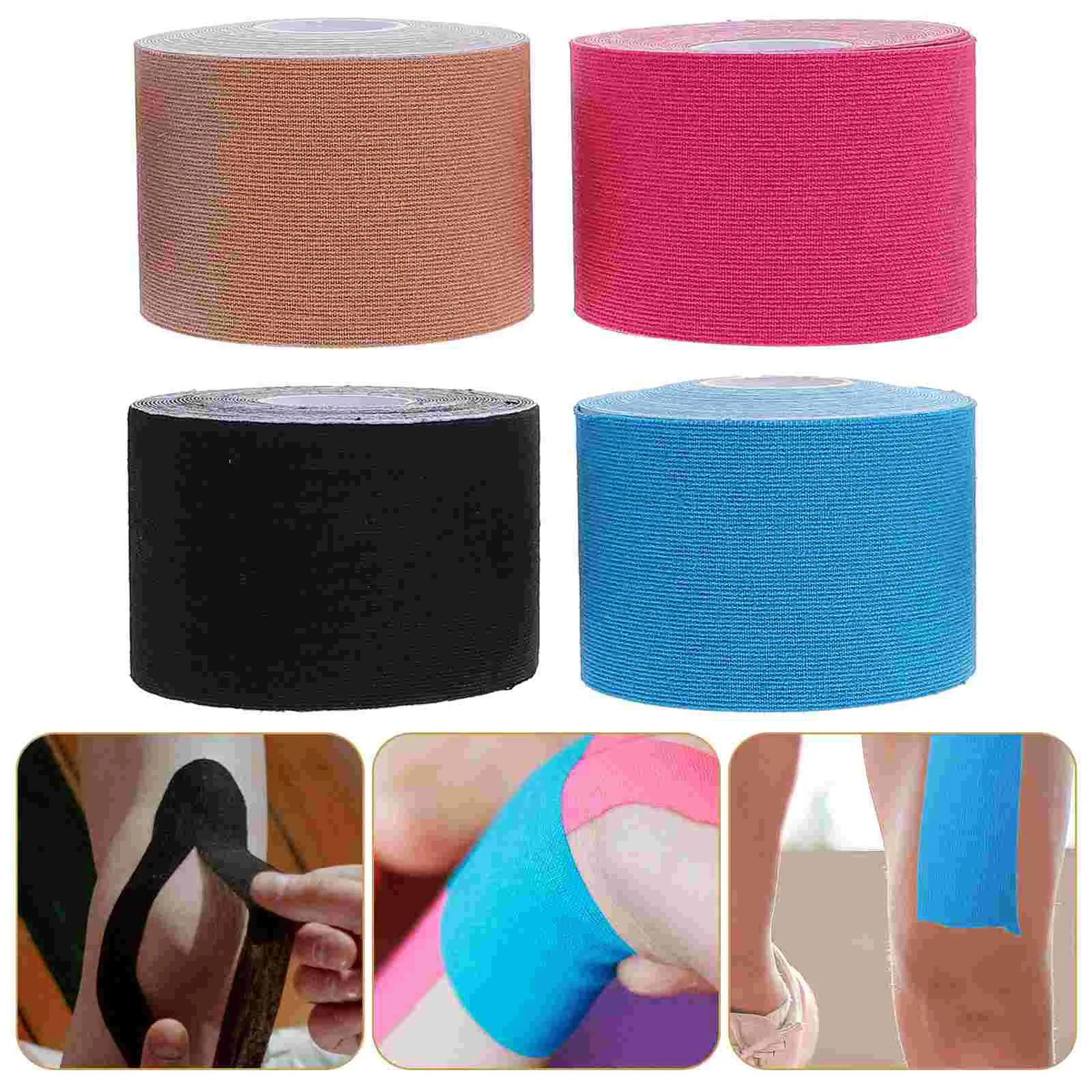 

4PCS Elastic Chest Patches Waterproof Elastic Sports Tapes Therapeutic Tapes