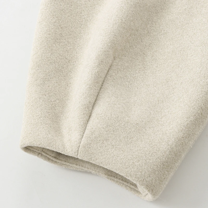 Зимняя женская теплая куртка однотонное пальто с длинными рукавами и круглым