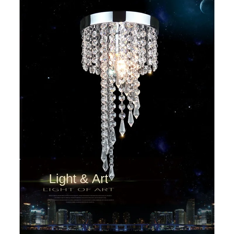 Led Crystal Aisle Light Hallway Lamp round Corridor Light Two-Color Ceiling Lamp Generation Hair Lighting