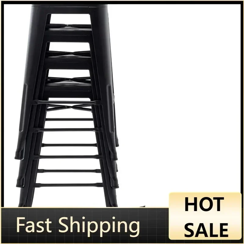 Apeaka 30-дюймовые металлические барные стулья набор из 4 барных стульев со спинками